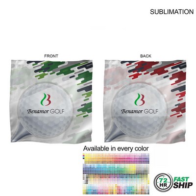 72 Hr Fast Ship - Microfiber Dri-Lite Suede Shammy Cooling 2-Tone Towel, Sublimated 2 Side (15"x15")