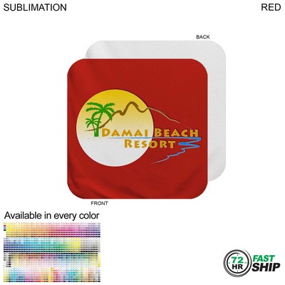 72 Hr Fast Ship - Plush and Soft Velour Terry Cotton Blend Face Cloth, Sublimated (12"x12")
