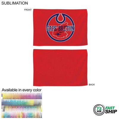 72 Hr Fast Ship - Colored Microfiber Dri-Lite Terry Rally, Sports, Skate Towel, Sublimated (12"x18")