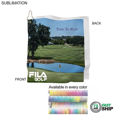 72 Hr Fast Ship - Microfiber Suede Shammy Golf Towel, Sublimated (15"x15")