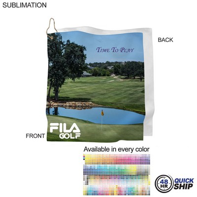 48Hr Quick Ship - Microfiber Suede Shammy Golf Towel, Sublimated (15"x15")