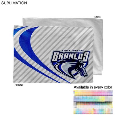 Microfiber Dri-Lite Terry Rally, Sports, Skate Towel, Sublimated Edge to Edge 1 side (12"x18")