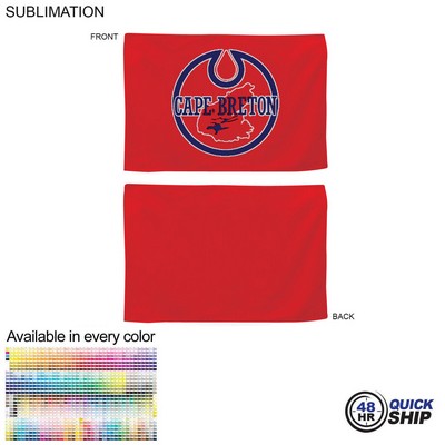 48 Hr Quick Ship -Colored Microfiber Dri-Lite Terry Rally, Sports, Skate Towel, Sublimated (12"x18")