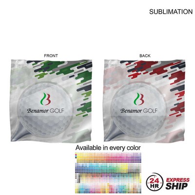 24 Hr Express Ship - Microfiber Dri-Lite Suede Shammy Cooling 2-Tone Towel, (15"x15")