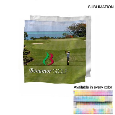 Microfiber Dri-Lite Suede Shammy Cooling Towel, Sublimated Edge to Edge 1 Side (15"x15")