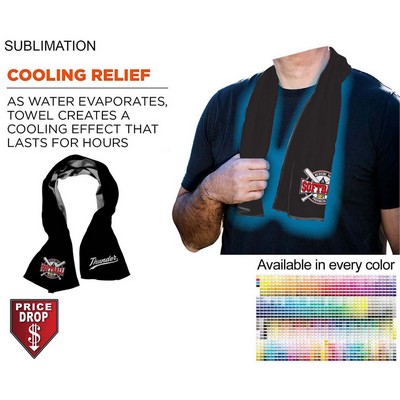 Colored Cooling Towel, Edge to Edge sublimation 1 side (12"x40")