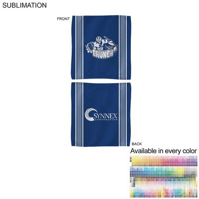 Colored Sublimated Rally, Skate Towels with Jersey stripes, Sublimated Edge to Edge 2 Side (15"x15")