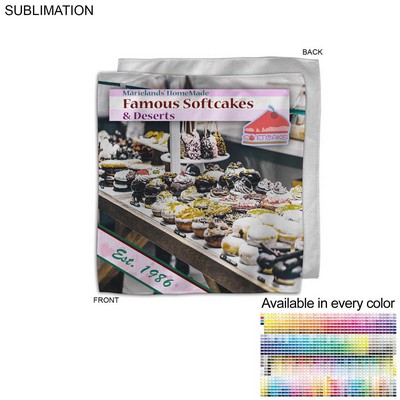 Microfiber Dri-Lite Terry Branding Towel, Sublimated Edge to Edge 1 side (12"x12")