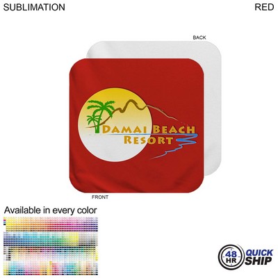 48 Hr Quick Ship - Plush and Soft Velour Terry Cotton Blend Face Cloth, Sublimated (12"x12")