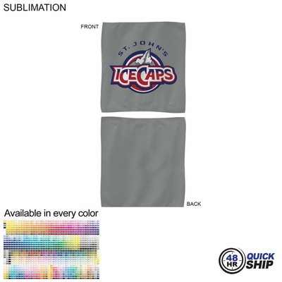 48 Hr Quick Ship -Colored Microfiber Dri-Lite Terry Rally, Sports, Skate Towel, Sublimated (15"x15")